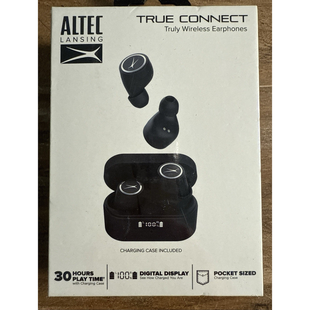 Altec Lansing True Connect Wireless Earbuds Bluetooth Black NEW Earphones